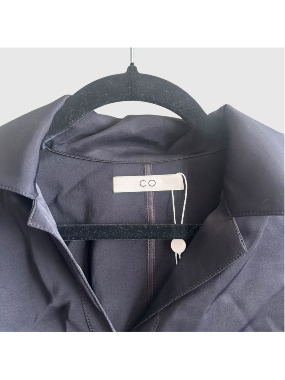 Women's Co Black Long Sleeve Button-Front Blouse Size S